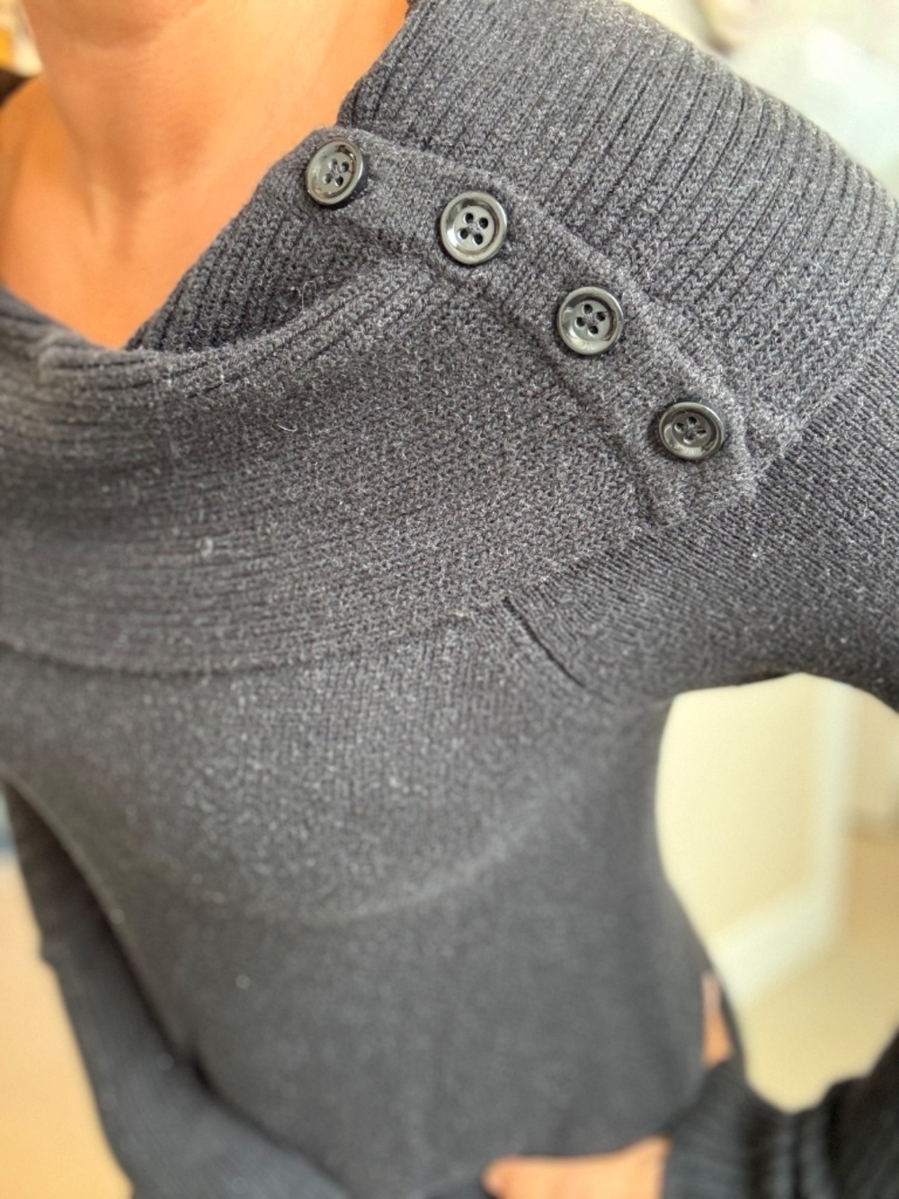 Gap Maternity Sweater Dress Black - Picture 2 of 3
